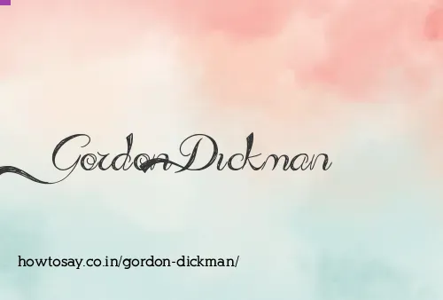Gordon Dickman