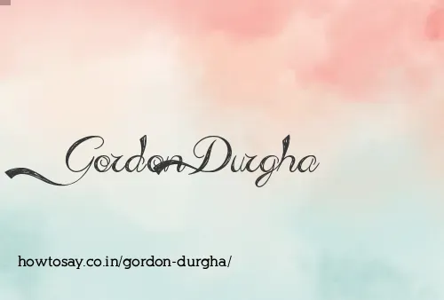 Gordon Durgha
