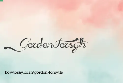 Gordon Forsyth