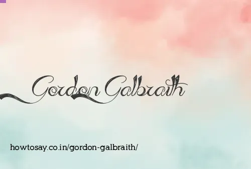 Gordon Galbraith