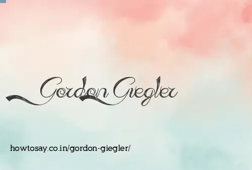 Gordon Giegler