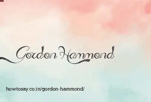 Gordon Hammond