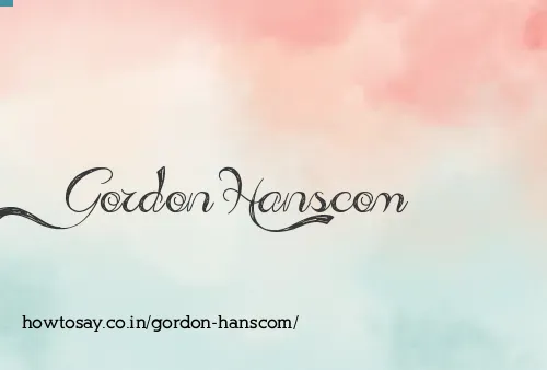 Gordon Hanscom