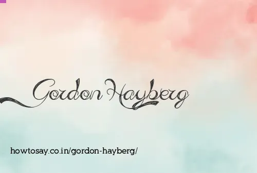Gordon Hayberg