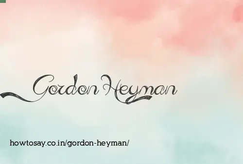 Gordon Heyman