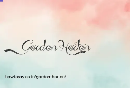 Gordon Horton