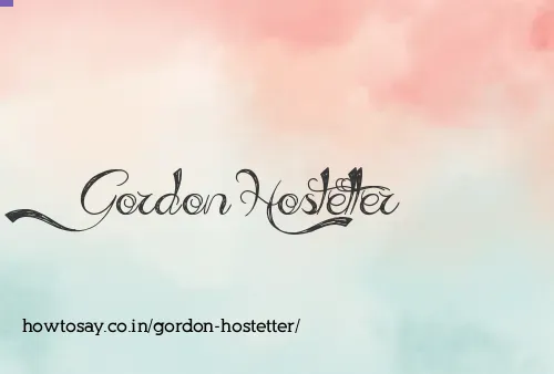 Gordon Hostetter