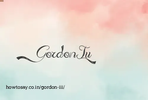 Gordon Iii