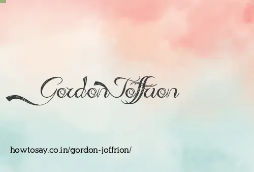 Gordon Joffrion