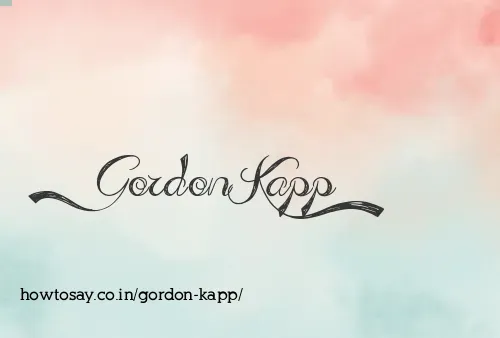 Gordon Kapp