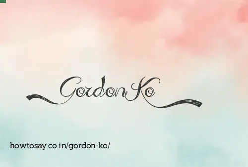 Gordon Ko
