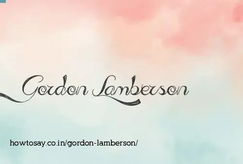 Gordon Lamberson