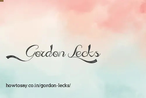 Gordon Lecks