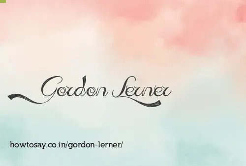 Gordon Lerner