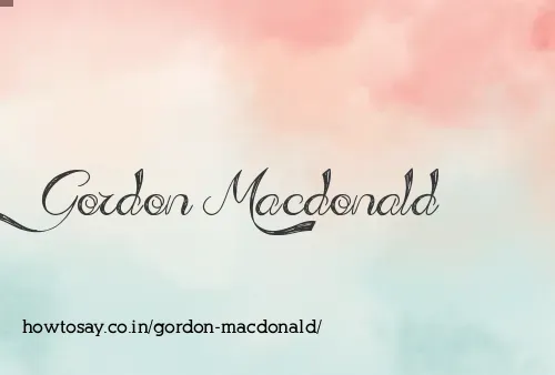 Gordon Macdonald