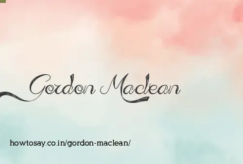 Gordon Maclean