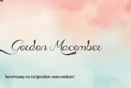 Gordon Macomber