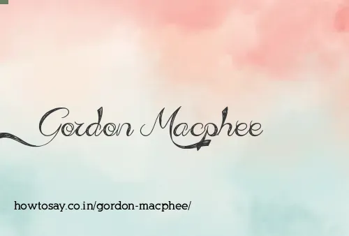 Gordon Macphee