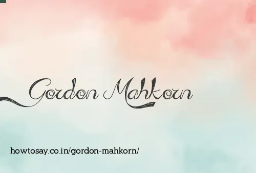 Gordon Mahkorn