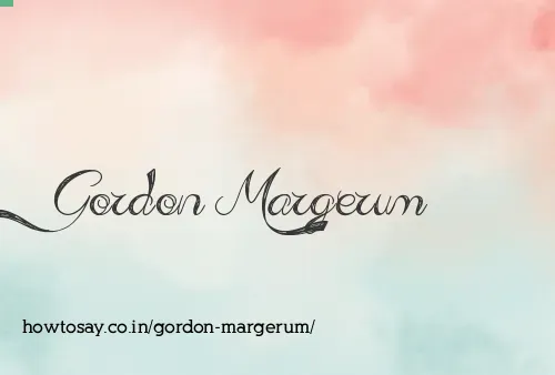 Gordon Margerum