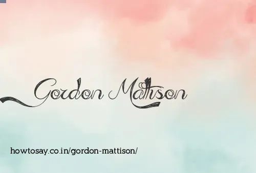 Gordon Mattison