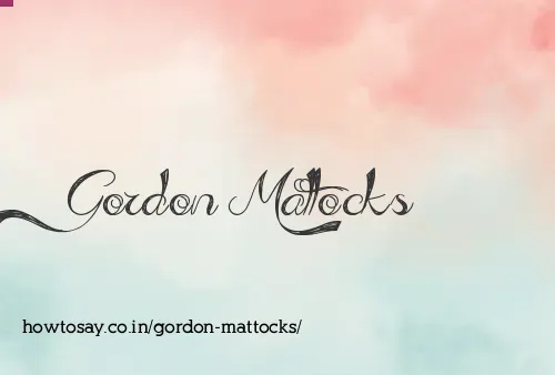 Gordon Mattocks