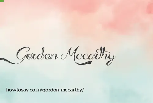 Gordon Mccarthy