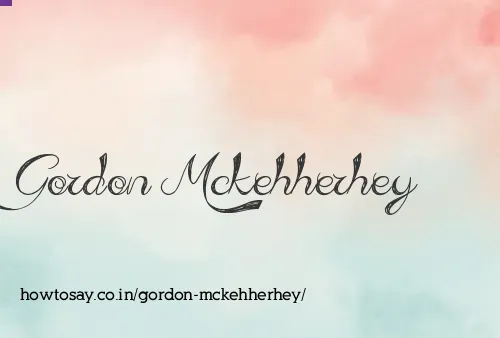 Gordon Mckehherhey