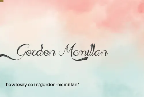 Gordon Mcmillan
