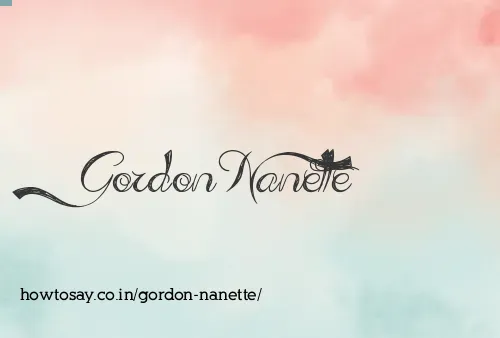 Gordon Nanette