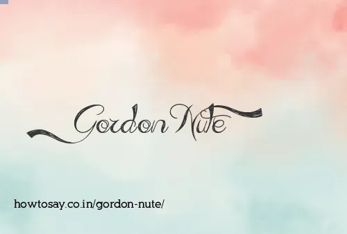 Gordon Nute