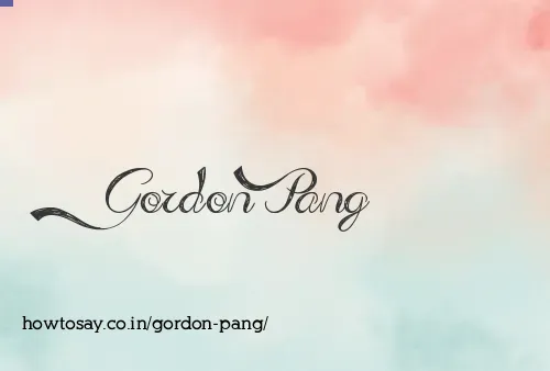 Gordon Pang