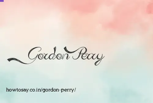 Gordon Perry