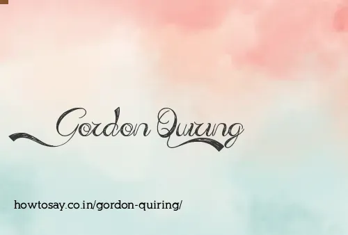 Gordon Quiring