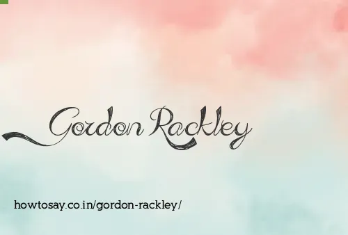 Gordon Rackley