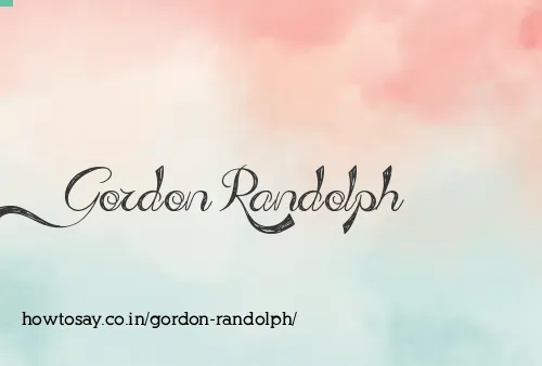 Gordon Randolph