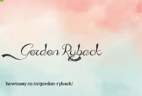 Gordon Ryback