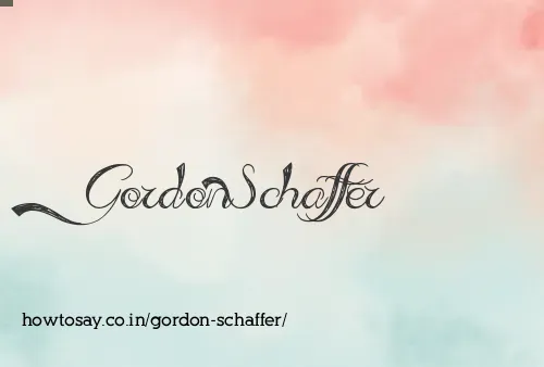 Gordon Schaffer