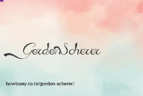 Gordon Scherer