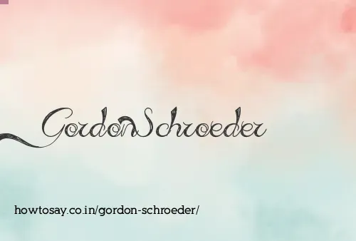 Gordon Schroeder