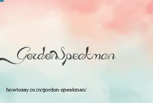 Gordon Speakman