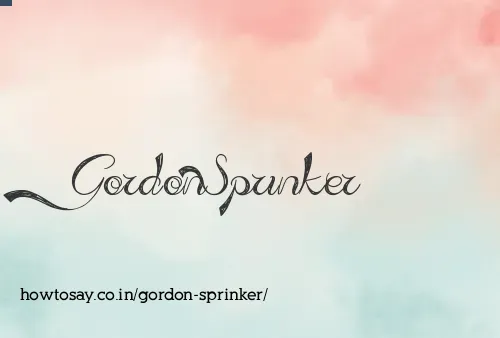 Gordon Sprinker