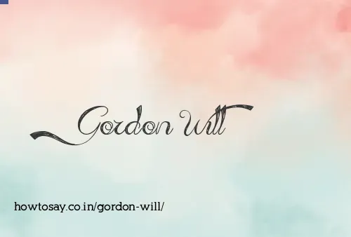 Gordon Will