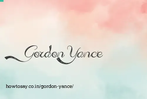 Gordon Yance