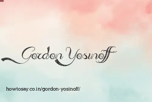 Gordon Yosinoff