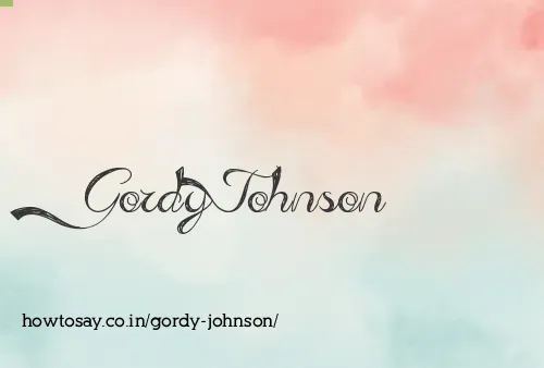 Gordy Johnson