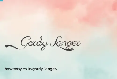 Gordy Langer