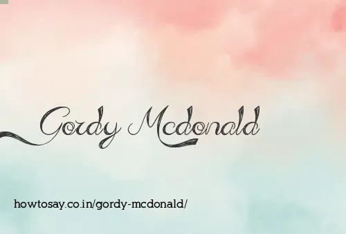 Gordy Mcdonald