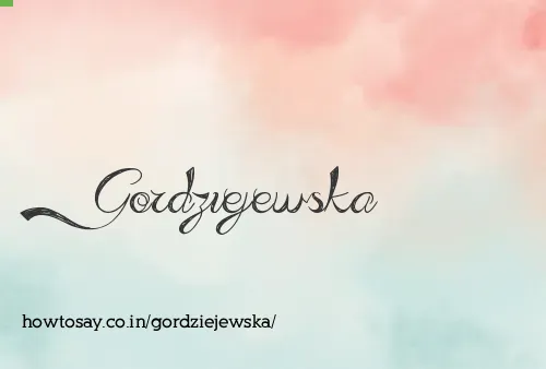 Gordziejewska