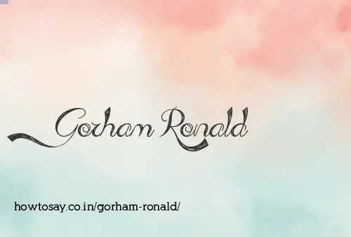 Gorham Ronald